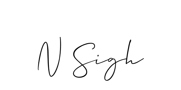 Make a beautiful signature design for name N Sigh. With this signature (Allison_Script) style, you can create a handwritten signature for free. N Sigh signature style 2 images and pictures png