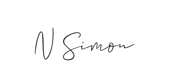 N Simon stylish signature style. Best Handwritten Sign (Allison_Script) for my name. Handwritten Signature Collection Ideas for my name N Simon. N Simon signature style 2 images and pictures png