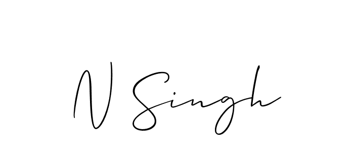 Allison_Script is a professional signature style that is perfect for those who want to add a touch of class to their signature. It is also a great choice for those who want to make their signature more unique. Get N Singh name to fancy signature for free. N Singh signature style 2 images and pictures png