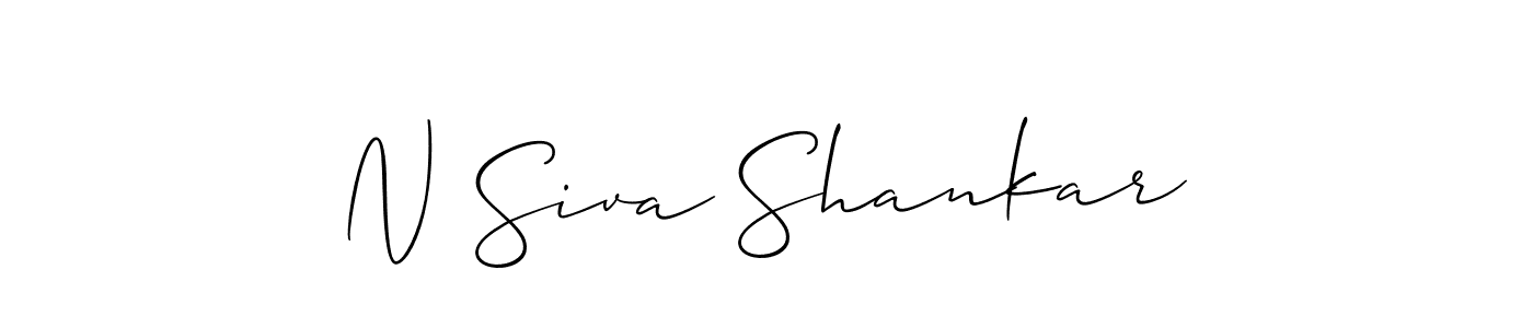 The best way (Allison_Script) to make a short signature is to pick only two or three words in your name. The name N Siva Shankar include a total of six letters. For converting this name. N Siva Shankar signature style 2 images and pictures png