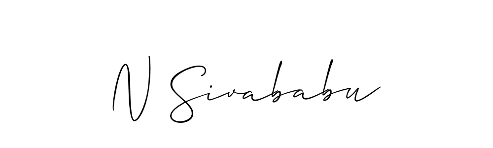 Best and Professional Signature Style for N Sivababu. Allison_Script Best Signature Style Collection. N Sivababu signature style 2 images and pictures png