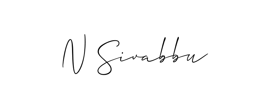 Design your own signature with our free online signature maker. With this signature software, you can create a handwritten (Allison_Script) signature for name N Sivabbu. N Sivabbu signature style 2 images and pictures png