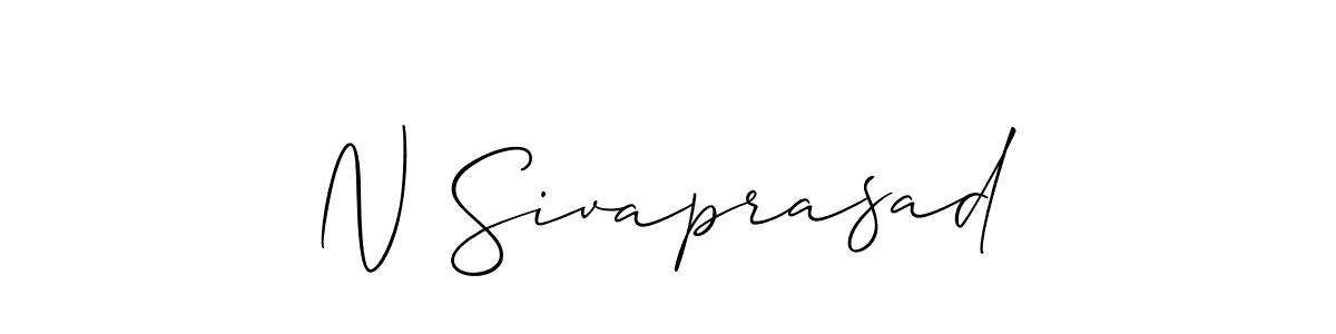 Also we have N Sivaprasad name is the best signature style. Create professional handwritten signature collection using Allison_Script autograph style. N Sivaprasad signature style 2 images and pictures png