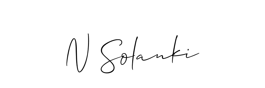 How to make N Solanki name signature. Use Allison_Script style for creating short signs online. This is the latest handwritten sign. N Solanki signature style 2 images and pictures png