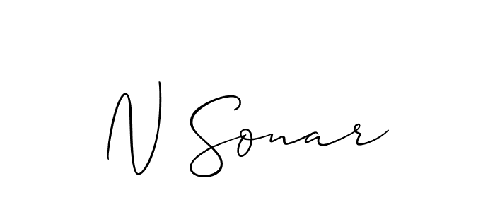 Use a signature maker to create a handwritten signature online. With this signature software, you can design (Allison_Script) your own signature for name N Sonar. N Sonar signature style 2 images and pictures png