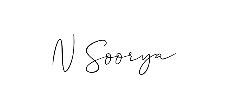 How to Draw N Soorya signature style? Allison_Script is a latest design signature styles for name N Soorya. N Soorya signature style 2 images and pictures png