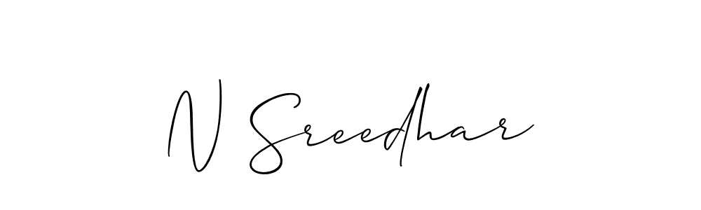 Make a beautiful signature design for name N Sreedhar. Use this online signature maker to create a handwritten signature for free. N Sreedhar signature style 2 images and pictures png