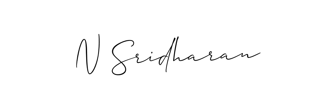 You should practise on your own different ways (Allison_Script) to write your name (N Sridharan) in signature. don't let someone else do it for you. N Sridharan signature style 2 images and pictures png