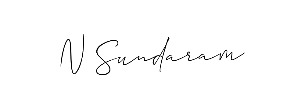 N Sundaram stylish signature style. Best Handwritten Sign (Allison_Script) for my name. Handwritten Signature Collection Ideas for my name N Sundaram. N Sundaram signature style 2 images and pictures png