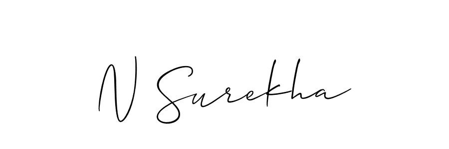 Create a beautiful signature design for name N Surekha. With this signature (Allison_Script) fonts, you can make a handwritten signature for free. N Surekha signature style 2 images and pictures png