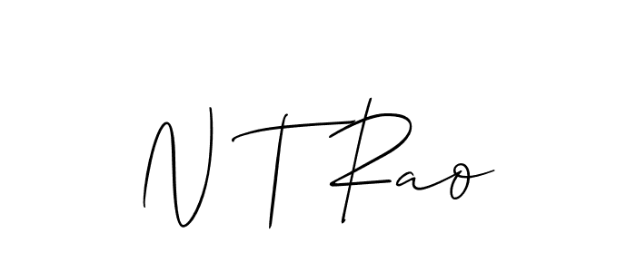 Create a beautiful signature design for name N T Rao. With this signature (Allison_Script) fonts, you can make a handwritten signature for free. N T Rao signature style 2 images and pictures png