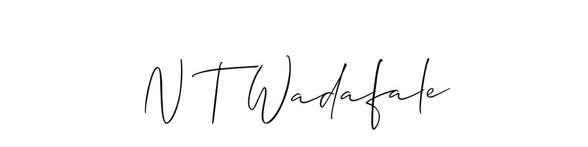 You can use this online signature creator to create a handwritten signature for the name N T Wadafale. This is the best online autograph maker. N T Wadafale signature style 2 images and pictures png