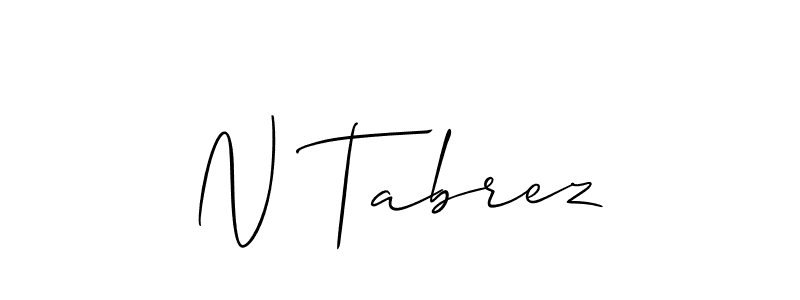 How to make N Tabrez signature? Allison_Script is a professional autograph style. Create handwritten signature for N Tabrez name. N Tabrez signature style 2 images and pictures png