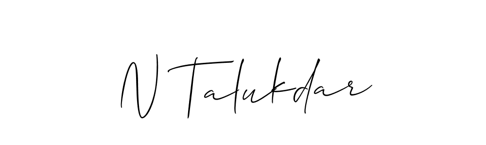 N Talukdar stylish signature style. Best Handwritten Sign (Allison_Script) for my name. Handwritten Signature Collection Ideas for my name N Talukdar. N Talukdar signature style 2 images and pictures png