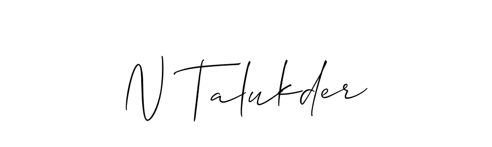 Also You can easily find your signature by using the search form. We will create N Talukder name handwritten signature images for you free of cost using Allison_Script sign style. N Talukder signature style 2 images and pictures png