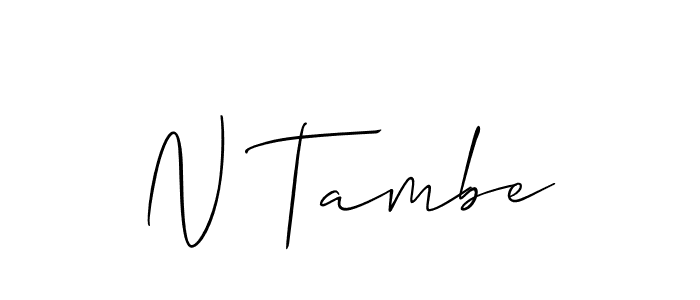 Make a short N Tambe signature style. Manage your documents anywhere anytime using Allison_Script. Create and add eSignatures, submit forms, share and send files easily. N Tambe signature style 2 images and pictures png