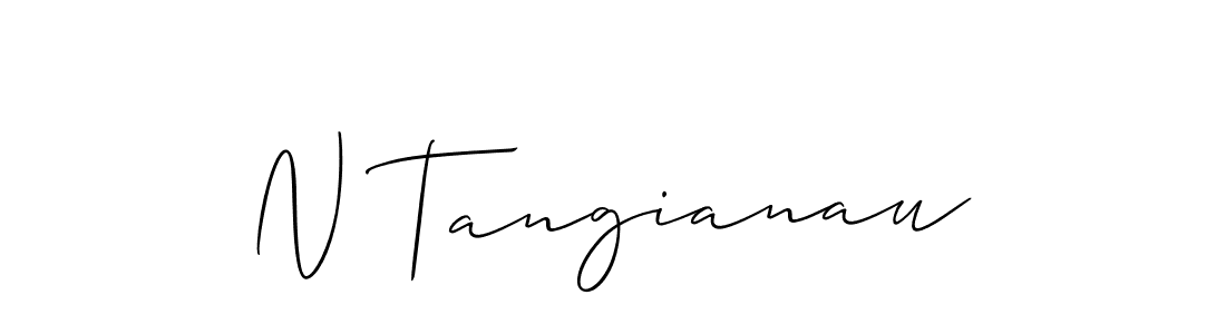 It looks lik you need a new signature style for name N Tangianau. Design unique handwritten (Allison_Script) signature with our free signature maker in just a few clicks. N Tangianau signature style 2 images and pictures png