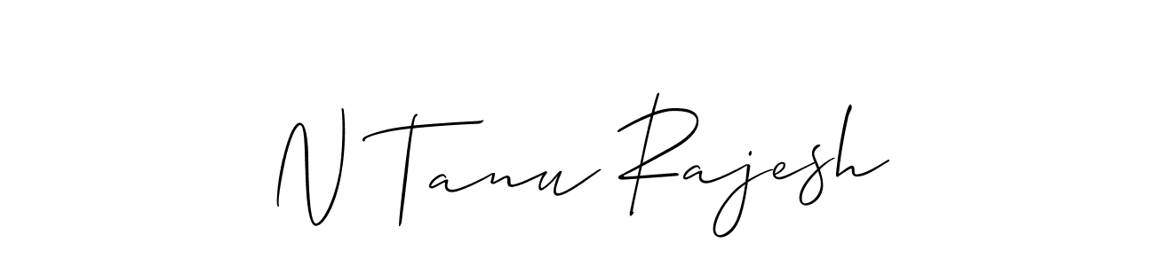 Allison_Script is a professional signature style that is perfect for those who want to add a touch of class to their signature. It is also a great choice for those who want to make their signature more unique. Get N Tanu Rajesh name to fancy signature for free. N Tanu Rajesh signature style 2 images and pictures png