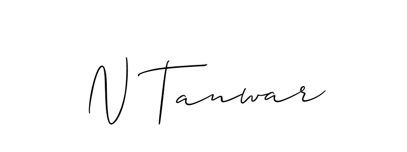 if you are searching for the best signature style for your name N Tanwar. so please give up your signature search. here we have designed multiple signature styles  using Allison_Script. N Tanwar signature style 2 images and pictures png
