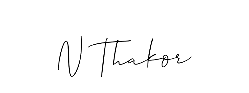 Make a beautiful signature design for name N Thakor. With this signature (Allison_Script) style, you can create a handwritten signature for free. N Thakor signature style 2 images and pictures png