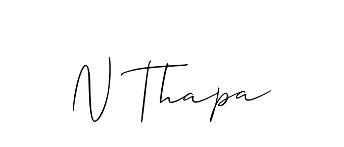 Also we have N Thapa name is the best signature style. Create professional handwritten signature collection using Allison_Script autograph style. N Thapa signature style 2 images and pictures png