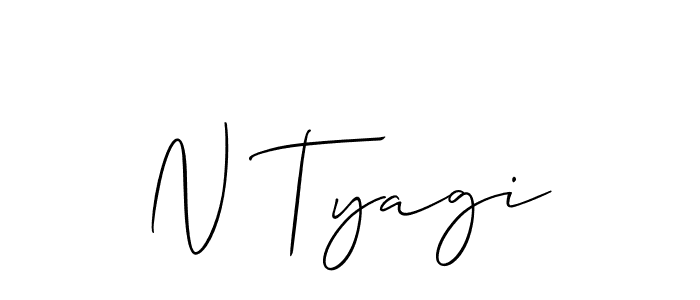 N Tyagi stylish signature style. Best Handwritten Sign (Allison_Script) for my name. Handwritten Signature Collection Ideas for my name N Tyagi. N Tyagi signature style 2 images and pictures png