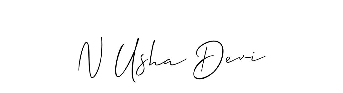 Make a beautiful signature design for name N Usha Devi. With this signature (Allison_Script) style, you can create a handwritten signature for free. N Usha Devi signature style 2 images and pictures png