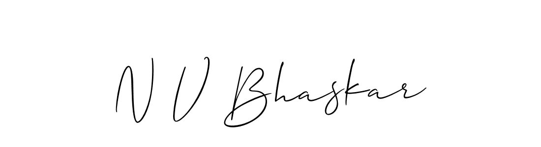 How to make N V Bhaskar signature? Allison_Script is a professional autograph style. Create handwritten signature for N V Bhaskar name. N V Bhaskar signature style 2 images and pictures png