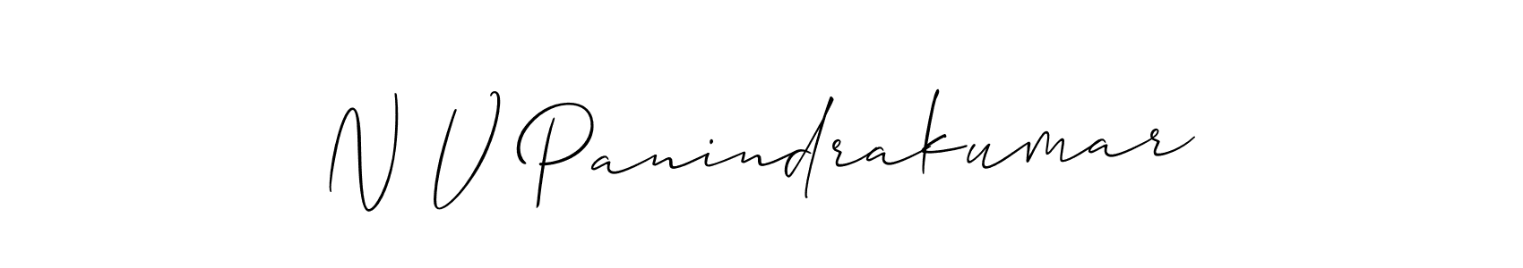 N V Panindrakumar stylish signature style. Best Handwritten Sign (Allison_Script) for my name. Handwritten Signature Collection Ideas for my name N V Panindrakumar. N V Panindrakumar signature style 2 images and pictures png