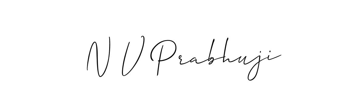 Design your own signature with our free online signature maker. With this signature software, you can create a handwritten (Allison_Script) signature for name N V Prabhuji. N V Prabhuji signature style 2 images and pictures png