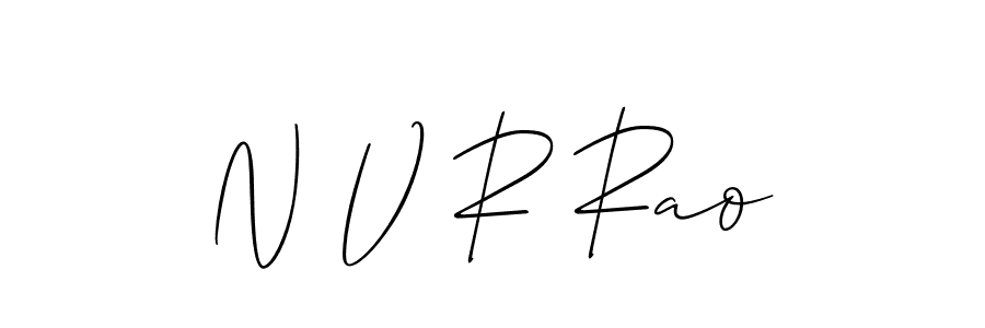 Create a beautiful signature design for name N V R Rao. With this signature (Allison_Script) fonts, you can make a handwritten signature for free. N V R Rao signature style 2 images and pictures png