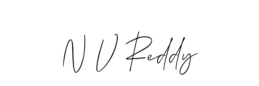 Make a beautiful signature design for name N V Reddy. With this signature (Allison_Script) style, you can create a handwritten signature for free. N V Reddy signature style 2 images and pictures png
