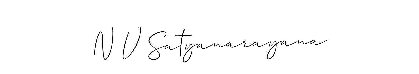 Make a short N V Satyanarayana signature style. Manage your documents anywhere anytime using Allison_Script. Create and add eSignatures, submit forms, share and send files easily. N V Satyanarayana signature style 2 images and pictures png
