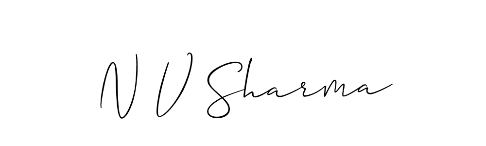 Check out images of Autograph of N V Sharma name. Actor N V Sharma Signature Style. Allison_Script is a professional sign style online. N V Sharma signature style 2 images and pictures png