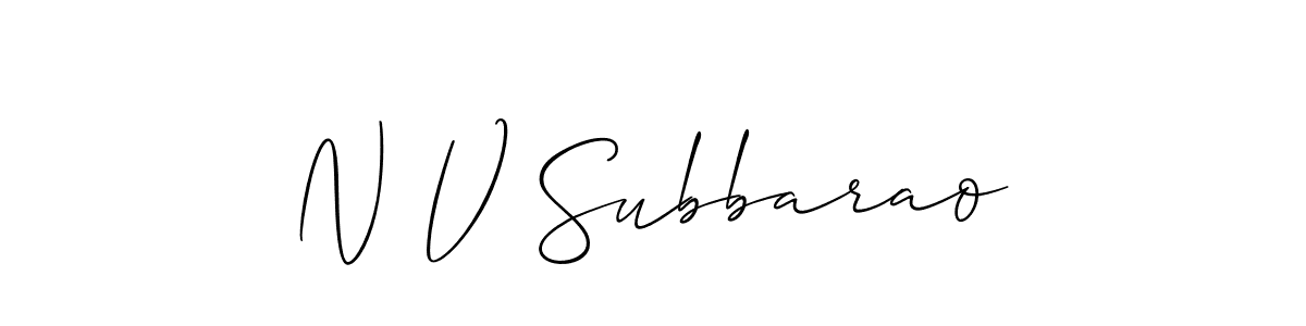 Make a beautiful signature design for name N V Subbarao. Use this online signature maker to create a handwritten signature for free. N V Subbarao signature style 2 images and pictures png