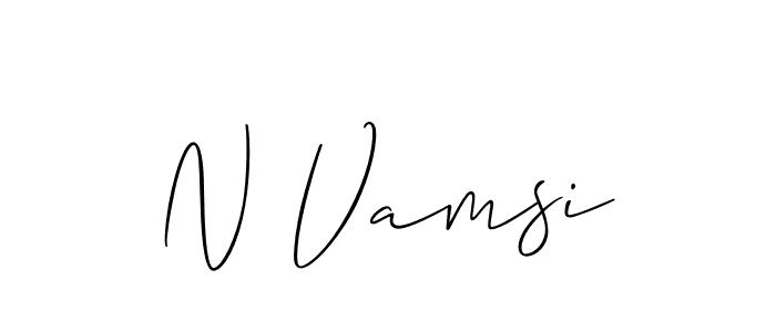 You can use this online signature creator to create a handwritten signature for the name N Vamsi. This is the best online autograph maker. N Vamsi signature style 2 images and pictures png