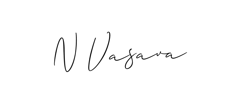 It looks lik you need a new signature style for name N Vasava. Design unique handwritten (Allison_Script) signature with our free signature maker in just a few clicks. N Vasava signature style 2 images and pictures png