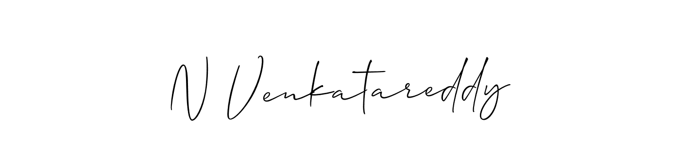 How to make N Venkatareddy name signature. Use Allison_Script style for creating short signs online. This is the latest handwritten sign. N Venkatareddy signature style 2 images and pictures png