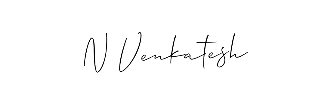 How to make N Venkatesh name signature. Use Allison_Script style for creating short signs online. This is the latest handwritten sign. N Venkatesh signature style 2 images and pictures png