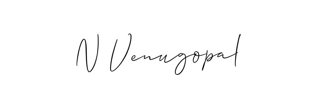 N Venugopal stylish signature style. Best Handwritten Sign (Allison_Script) for my name. Handwritten Signature Collection Ideas for my name N Venugopal. N Venugopal signature style 2 images and pictures png