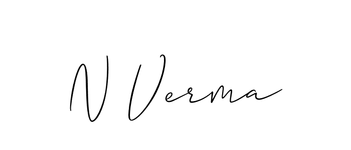 Design your own signature with our free online signature maker. With this signature software, you can create a handwritten (Allison_Script) signature for name N Verma. N Verma signature style 2 images and pictures png