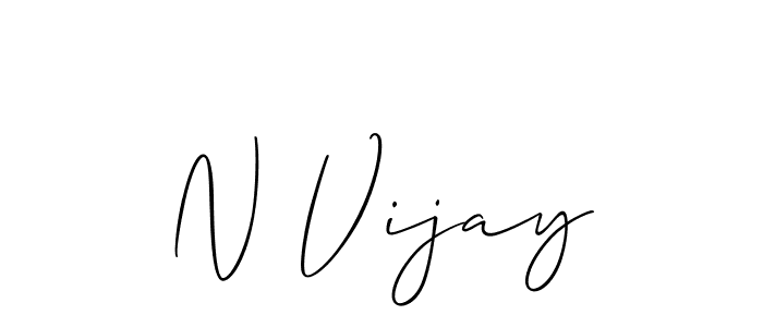 Allison_Script is a professional signature style that is perfect for those who want to add a touch of class to their signature. It is also a great choice for those who want to make their signature more unique. Get N Vijay name to fancy signature for free. N Vijay signature style 2 images and pictures png