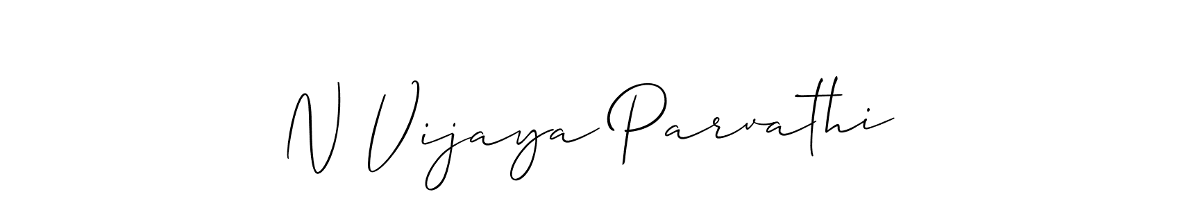 Make a beautiful signature design for name N Vijaya Parvathi. Use this online signature maker to create a handwritten signature for free. N Vijaya Parvathi signature style 2 images and pictures png