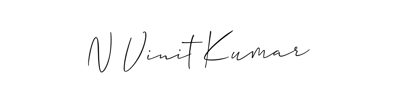 How to make N Vinit Kumar signature? Allison_Script is a professional autograph style. Create handwritten signature for N Vinit Kumar name. N Vinit Kumar signature style 2 images and pictures png