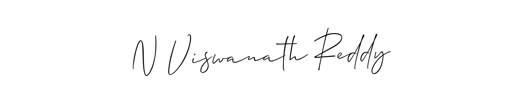 Make a beautiful signature design for name N Viswanath Reddy. With this signature (Allison_Script) style, you can create a handwritten signature for free. N Viswanath Reddy signature style 2 images and pictures png