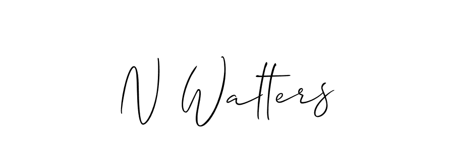 It looks lik you need a new signature style for name N Walters. Design unique handwritten (Allison_Script) signature with our free signature maker in just a few clicks. N Walters signature style 2 images and pictures png