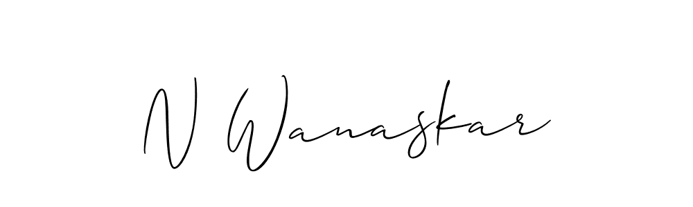 Make a beautiful signature design for name N Wanaskar. Use this online signature maker to create a handwritten signature for free. N Wanaskar signature style 2 images and pictures png