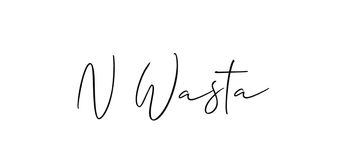 How to Draw N Wasta signature style? Allison_Script is a latest design signature styles for name N Wasta. N Wasta signature style 2 images and pictures png