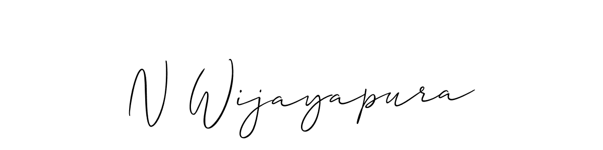 if you are searching for the best signature style for your name N Wijayapura. so please give up your signature search. here we have designed multiple signature styles  using Allison_Script. N Wijayapura signature style 2 images and pictures png