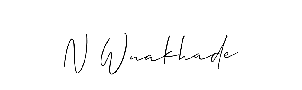 Best and Professional Signature Style for N Wnakhade. Allison_Script Best Signature Style Collection. N Wnakhade signature style 2 images and pictures png